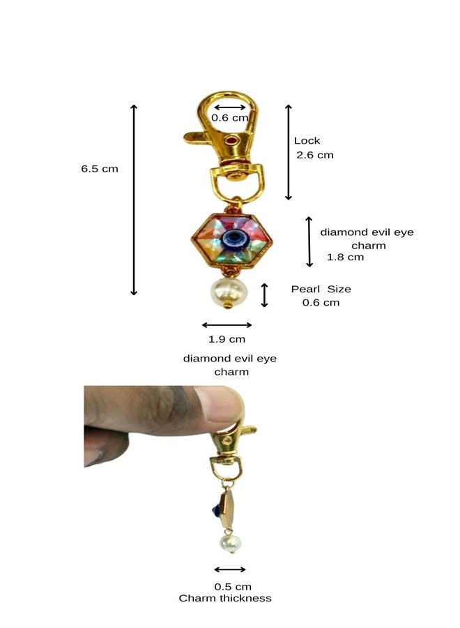 Bhavya Optic® Diamond Hexagonal Pearl Pet Charm, Decorative Collar Accessory for Cats and Dogs - Image 5